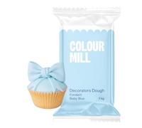 Colour Mill Decorators Dough Edible Cake Covering | Easy-to-Roll, Easy-to-Drape Fondant | Vanilla-Flavored Sugarpaste - 2.2 Pounds Baby Blue