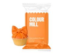 Colour Mill Decorators Dough Edible Cake Covering | Easy-to-Roll, Easy-to-Drape Fondant | Vanilla-Flavored Sugarpaste - 2.2 Pounds Orange