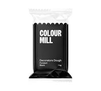 Colour Mill Decorators Dough Premium Ready to Roll Sugar Paste Black 1kg