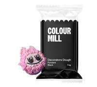 Colour Mill Decorators Dough Premium Ready to Roll Sugar Paste Black 1kg