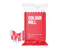 Colour Mill Decorators Dough Premium Ready to Roll Sugar Paste Red 1kg