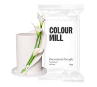 Colour Mill Decorators Dough Premium Ready to Roll Sugar Paste White 1kg