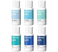Colour Mill Edible Food Paint Bundle Colouring Liquid Cake Cookie Dye for Baking Icing Sugarpaste Fondant (x6 20ml) - Blue Colours