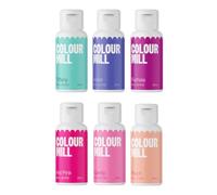 Colour Mill Oil Based Food Colouring Fairy Tale Set/6 - Next Generation Oil Based Food Colouring for Baking, Decorating, Icing and Cooking Food Dye DIY Slime and Crafts Making Burgundy - 6 x 20 ml
