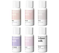 Colour Mill Oil-Based Food Coloring, 20 Milliliters Each of 6 Colors: Blush, Lavender, Lilac, Nude, Taupe and White