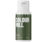 Colour Mill Oil Based Food Colouring Olive - Next Generation Oil Based Food Colouring for Baking, Decorating, Icing and Cooking Food Dye DIY Slime and Crafts Making - 20 ml