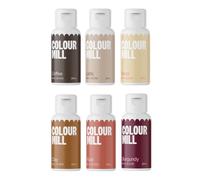 Colour Mill Oil Based Food Colouring Outback Set/6 - Next Generation Oil Based Food Colouring for Baking, Decorating, Icing and Cooking Food Dye DIY Slime and Crafts Making Burgundy - 6 x 20 ml