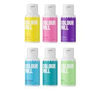 Colour Mill Oil Based Food Colouring Pool Party Set/6 - Next Generation Oil Based Food Colouring for Baking, Decorating, Icing and Cooking Food Dye DIY Slime and Crafts Making Burgundy - 6 x 20 ml