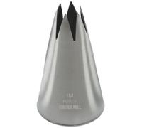 Colour Mill Stainless Steel Piping Tip 1M: Medium 6-Petal Open Star with Top Opening 13.2mm
