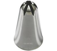 Colour Mill Stainless Steel Piping Tip 2D: Medium 6-Petal Drop Flower with Top Opening 14mm