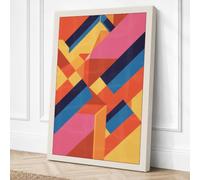 Colour Momentum Geometric Canvas Wall Art Print 18x12 Inch