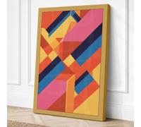 Colour Momentum Geometric Canvas Wall Art Print 30x20 Inch