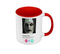 Colour Mug Premium Quality Red - Valak Nun Horror Film Social Network Meeting Love Mug with Handle and Coloured Interior