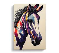 Colour Of The Horse Canvas Print | Gallery Wrapped 30mm Frame Wall Art | 30x20 inches | Ready to Hang | Modern Animals Picture | Living Room Bedroom Lounge Office