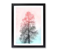Colour Of The Tree Painting Modern Framed Print | A2 Black Framed Wall Art | Ready to Hang | Modern Floral Picture | Living Room Bedroom Lounge Office