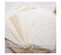 Colour Paper 15sheets A5 Mixed Texture Mesh Paper Pack Light Weight for DIY Journal Planner Media Craft(White)