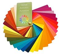 Colour pass autumn (warm autumn) as fans with 30 typical colours for colour analysis, colour advice