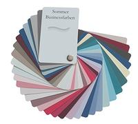 Colour pass business summer (cool summer) as compartments with 34 type-specific colours for colour analysis, colour advice.
