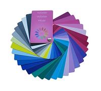 Colour pass winter (cold winter) as fans with 30 typical colours for colour analysis, colour advice