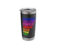 Colour Rainbow Optical Illusion Funny Colour Illusion Stainless Steel Insulated Tumbler