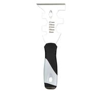 Colour rows - multiple colour remnants, paint scraps | Stainless steel crevice tool for painting the spatula mass | Abliction the with ergonomic handle, seal remover