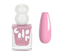Colour Show Nail Polish in Soft Pink - Long-Lasting Shimmer Finish for Vibrant Manicures, Quick-Dry Varnish with High Shine, Sparkle and Glitter Gel Effects, Available in Pearl, Chrome, Milky White
