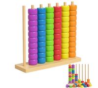 Colour Sorting and Counting Learning Activity with Racks, Fine Motor Skills Educational Stationery for Early Maths Practice (1 pcs)