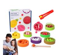 Colour Sorting Game - Early Learning Fine Motor Skills Toy, Colour Series Plug Beads Game with Fruits - for Preschool Children Nursery Home Lessons Nursery Classroom Children's Day