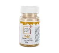 Colour Splash Additions Gold Sparkle Sugar, Coloured Icing Sugar For Cake Decorating, Sprinkle On Sponge Cakes, Icing, Cookies, Doughnuts, Chocolates & More - 25g