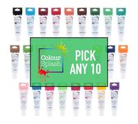 Colour Splash Food Colouring Gel by Culpitt - Select Any 10 Bold Shades (10 x 25g) - High-Intensity Gels for Flawless Baking and Decorating