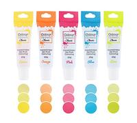 Colour Splash Food Colouring Gels, Neons 5 Pack, Highly Concentrated Bright Gels, Easy to Use Squeezy Tubes, Transform Plain Cakes Into Bright, Eye-Catching Creations - Multipack, 25 g (Pack of 5)