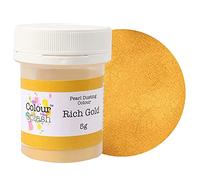 COLOUR SPLASH Pearl Food Colouring Dusts, Lustre Dust for A Pearlescent Finish to Cake Surfaces Or Decorations, Create A Rainbow Cake Kit with an Assortment of Glistening Colours - Rich Gold 5g