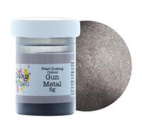 Colour Splash Pearl Food Colouring Dusts, Lustre Dust for A Pearlescent Finish to Cake Surfaces Or Decorations, Create A Rainbow Cake Kit with an Assortment of Glistening Colours - Metal Silver 5g