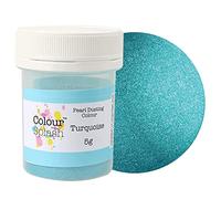 COLOUR SPLASH Pearl Food Colouring Dusts, Lustre Dust For A Pearlescent Finish to Cake Surfaces Or Decorations, Create A Rainbow Cake Kit With An Assortment of Glistening Colours - Turquoise 5g