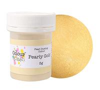 COLOUR SPLASH Pearl Food Colouring Dusts, Lustre Dust For A Pearlescent Finish to Cake Surfaces Or Decorations, Create A Rainbow Cake Kit With An Assortment of Glistening Colours - Pearl Gold 5g