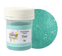 COLOUR SPLASH Pearl Food Colouring Dusts, Lustre Dust For A Pearlescent Finish to Cake Surfaces Or Decorations, Create A Rainbow Cake Kit With An Assortment of Glistening Colours - Teal 5g