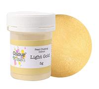 COLOUR SPLASH Pearl Food Colouring Dusts, Lustre Dust for A Pearlescent Finish to Cake Surfaces Or Decorations, Create A Rainbow Cake Kit with an Assortment of Glistening Colours - Light Gold 5g