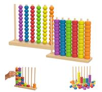 Colour Stack Challenge Game, Fast Pattern Challenge Ring Stack Puzzle for 2 Players, Colour Matching Educational Learning Games Sensory Toys For Kids (max) (C-2PCS)