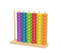 Colour Stack Challenge Game, Wooden Color Matching Stacking Puzzle For 2 Players, Fast Speed Pattern Game Logic Board For Fa