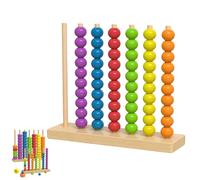 Colour Stack Challenge Game, Wooden Colour Matching Stacking Puzzle Game with Racks,Rings, Fast Pattern Color Stack Challenge Ring Puzzle for 2 Players, Competitive Tabletop Brain Teaser (A-1 set)