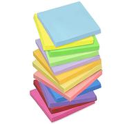 Colour Sticky Notes, 600 Sheets Self-Stick Note Pads, Stationary Self-Stick Note Pad for School Office Memo Student Gifts 76x76mm 12 Colors