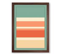 Colour Strata Minimalist Framed Wall Art Print A3 (42×29.7cm) Walnut, Wall Decor for Living Room, Bedroom, Office & Home, Ready to Hang, Art Gift