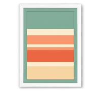 Colour Strata Minimalist Framed Wall Art Print A3 (42×29.7cm) White, Wall Decor for Living Room, Bedroom, Office & Home, Ready to Hang, Art Gift