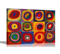 Colour Study Squares with Concentric Circles by Wassily Kandinsky on Canvas Prints Wall Art Pictures 101 x 76cm (40 x 30 inches)