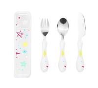 Colour The Stars Gourd-Handle Cutlery Set â€“ Elegant 3-Piece Knife, Fork & Spoon Trio With Premium Pp Plastic Handles & 430 Stainless Steel Heads â€“ Perfect For Christmas, Parties, Picnics & Gifting