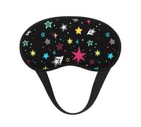 Colour The Stars Premium Eye Mask - Soft Satin Sleep Mask with Full-Print Front Design, 100% Polyester Shade Eye Cover for Travel, Meditation, Yoga & Night Rest
