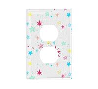 Colour The Stars Premium Single-Gang Roman Frame Switch Plate â€“ Realistic Leather-Texture Finish, Durable Pc Material Wall Cover for Residential & Commercial Use (Includes Decorative Screws)