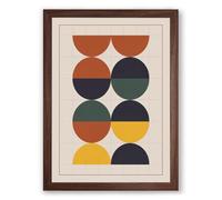 Colour Theory Cycles Geometric Framed Wall Art Print A1 (84.1×59.4cm) Walnut, Wall Decor for Living Room, Bedroom, Office & Home, Ready to Hang, Art Gift