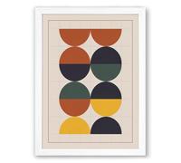 Colour Theory Cycles Geometric Framed Wall Art Print A1 (84.1×59.4cm) White, Wall Decor for Living Room, Bedroom, Office & Home, Ready to Hang, Art Gift