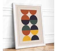 Colour Theory Cycles Geometric Framed Wall Art Print A1 White